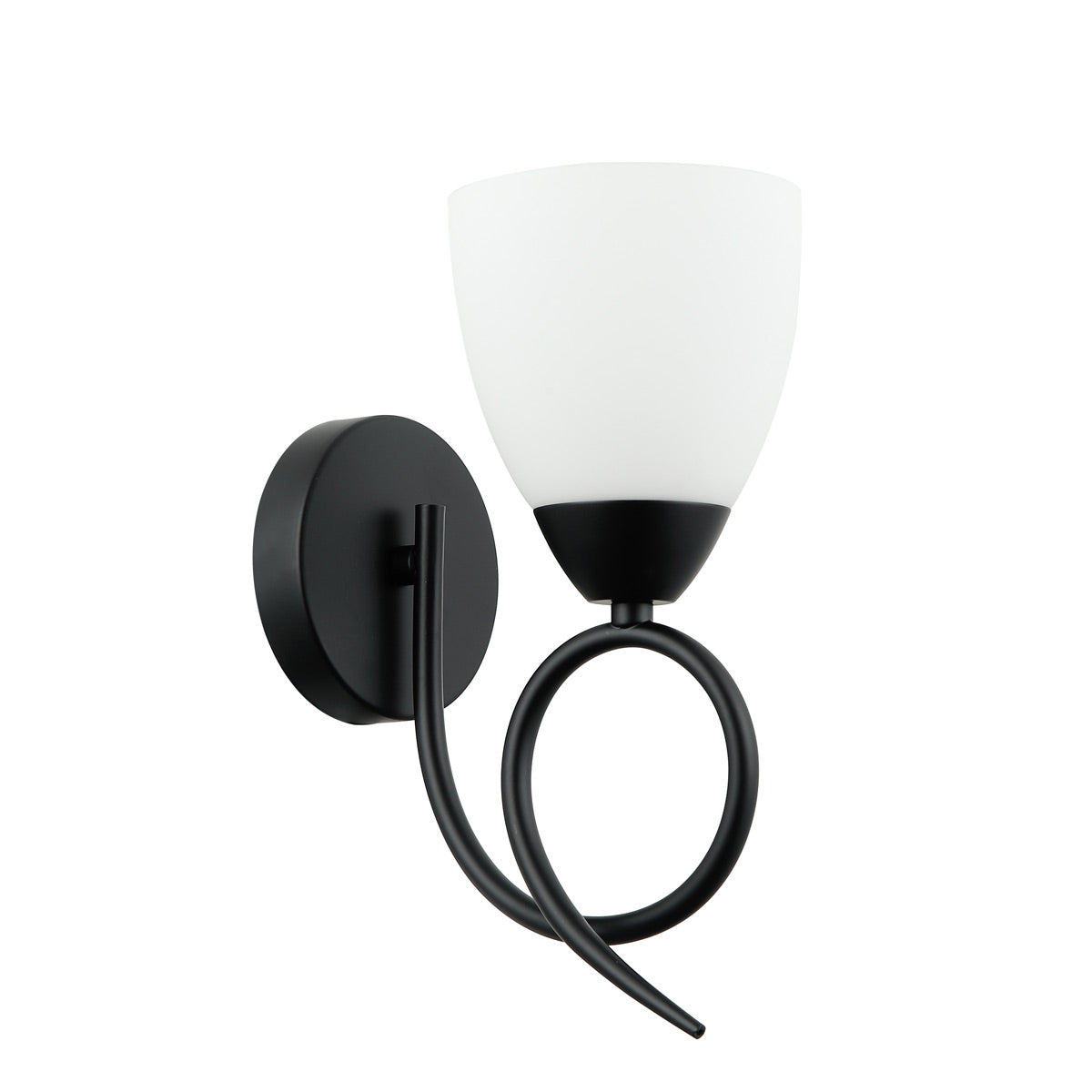 Modern Black Wall Light With Frosted Glass Shade – Tronic Kenya