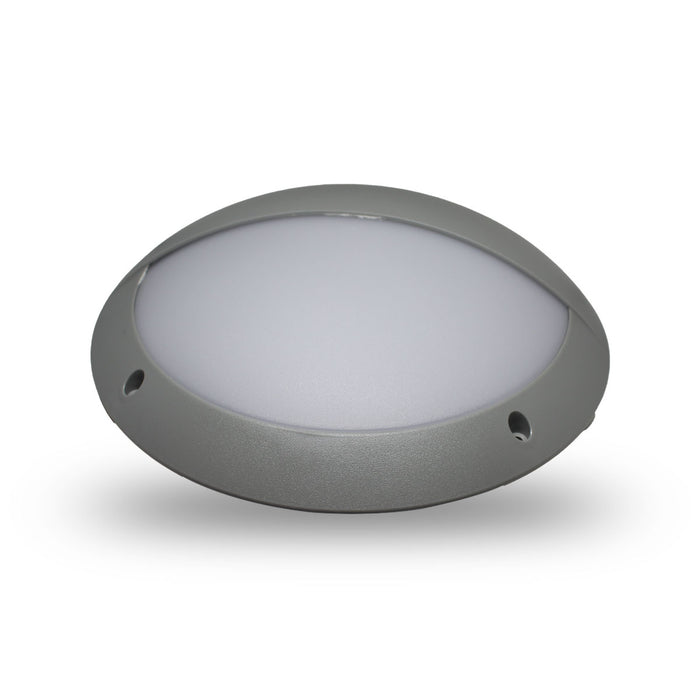 Bulkhead Outdoor Light with Bayer Polycarbonate Grey