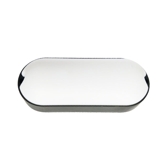 Black Oval LED Warm White Bulkhead 12 Watts