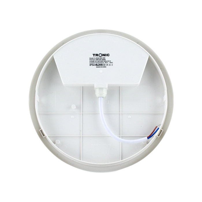 Round White LED Warm White Bulkhead 20 Watts