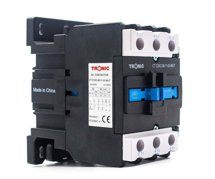 Contactor 38A 3 Pole 1NO 1NC 220V to 240VAC