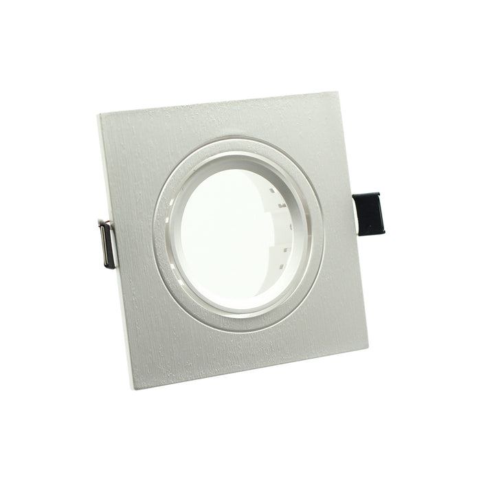 Square Recessed White GU10 Holder