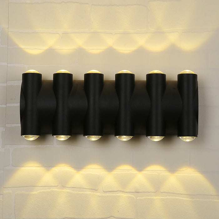 Black Up & Down LED Wall Light