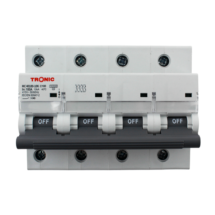 Tronic MCB TPN 100A 10K MC 40100-10K