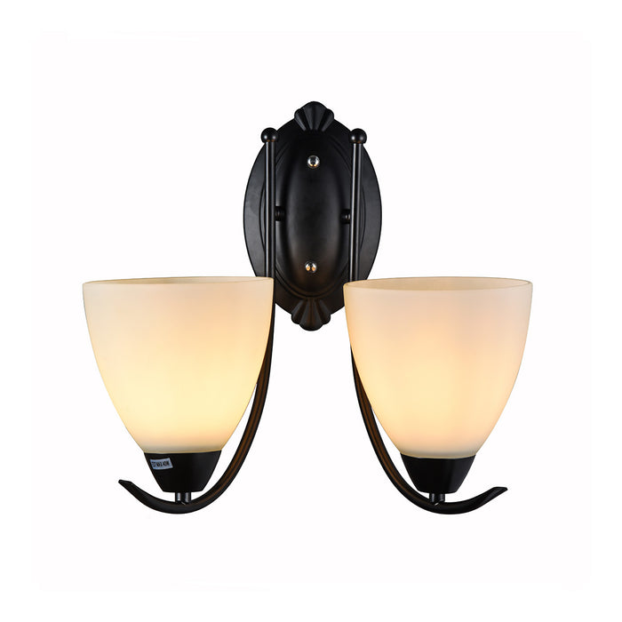 Elegant Wall Sconce with Frosted Glass Shade 2 Lamp