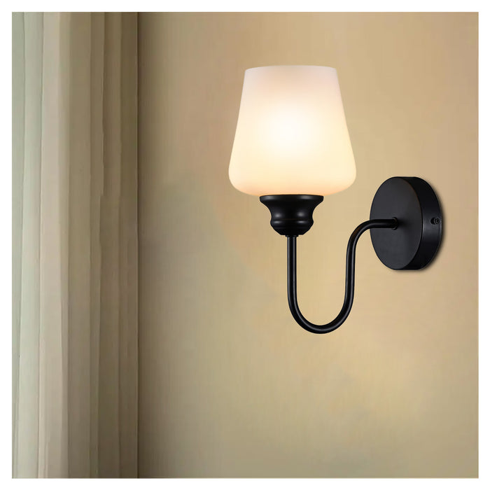 Wall Lamp Sconce With Frosted Glass Shade