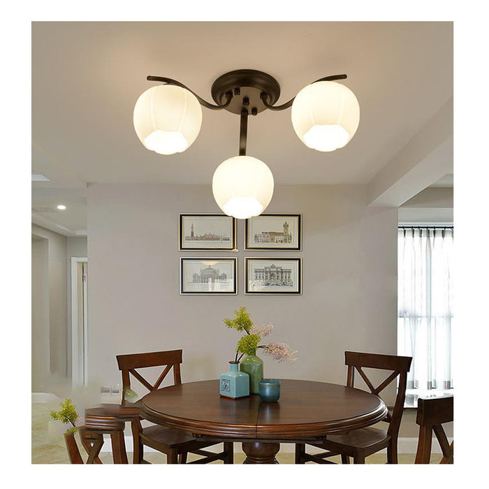 Modern Triple-Globe Ceiling Lamp