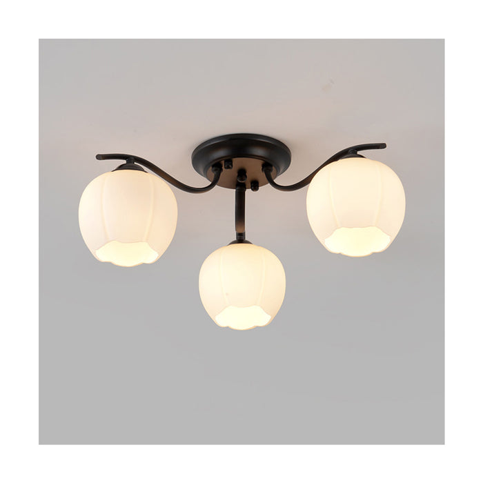 Modern Triple-Globe Ceiling Lamp