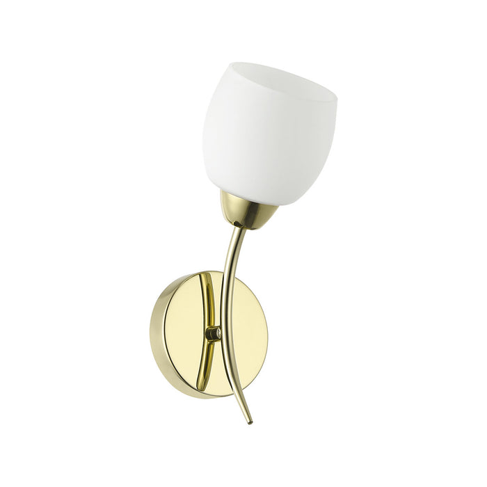 Gold Modern Chrome Wall Lamp Sconce with Frosted Glass Shade