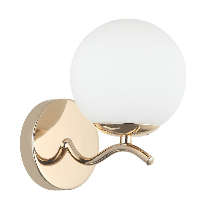 Modern Minimalist Wall Lamp Frosted Glass Globe Light Golden