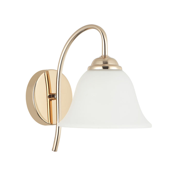 Golden Wall Sconce With Frosted Glass Shade