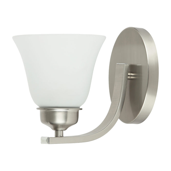 Premium Indoor Wall Light Matte Silver Wall Sconce with Frosted Glass Shade