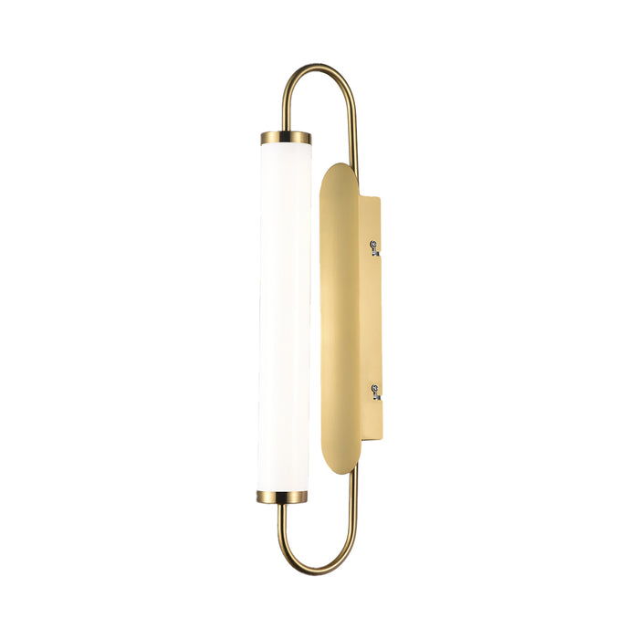 Sleek Brass and Opal Glass Wall Light