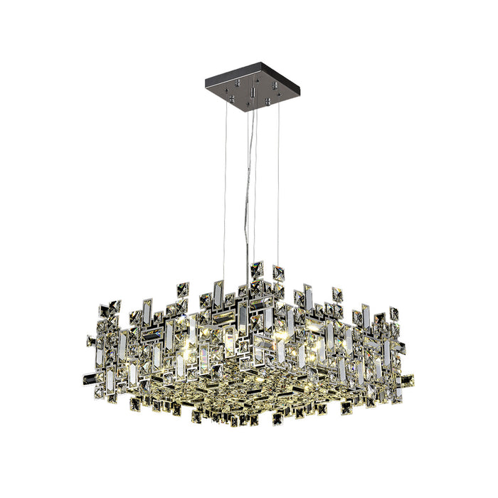 Modern Crystal Rectangular Chandelier 8 Lamp Luxury Lighting