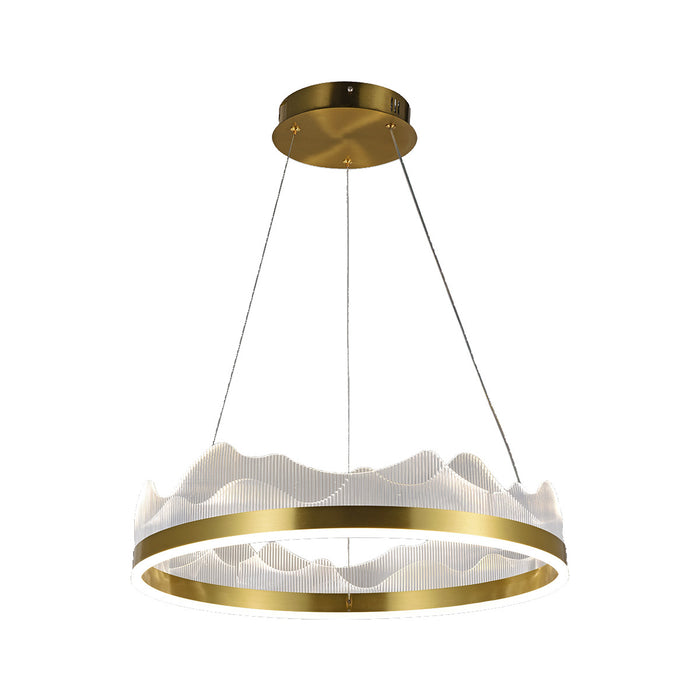 Modern Gold Circular LED Chandelier Light 28 Watt