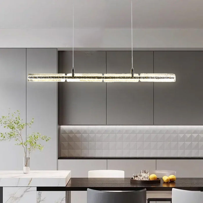 Linear Pendant Light with Crystal Effect LED