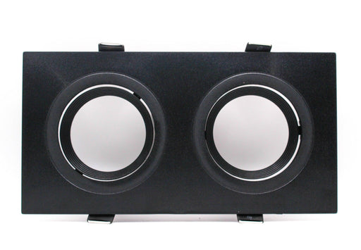 Twin Rectangular Black Recessed Holder - Tronic Kenya 