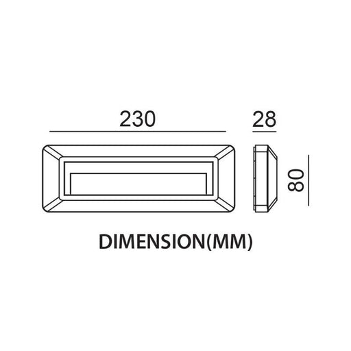 Rectangular Black LED Step Light - Tronic Kenya 