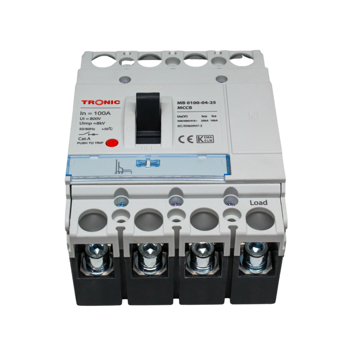 MCCB Breaker 100 Amps 4 Pole