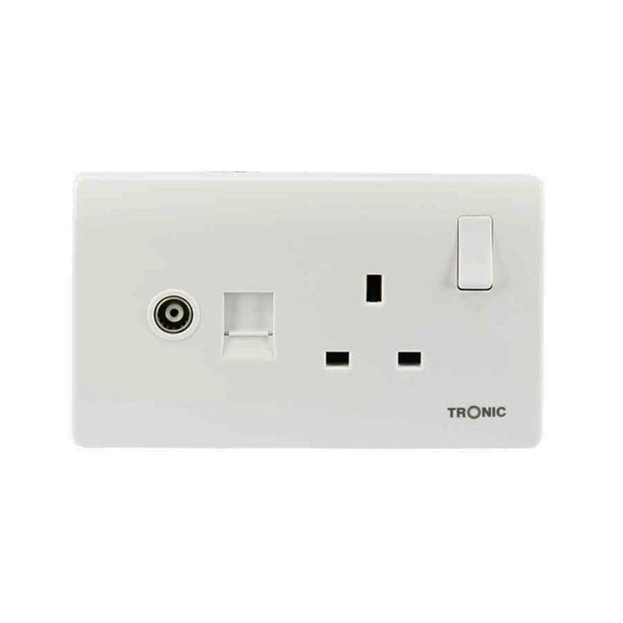 Single Socket with TV and Data Socket - Tronic Kenya 